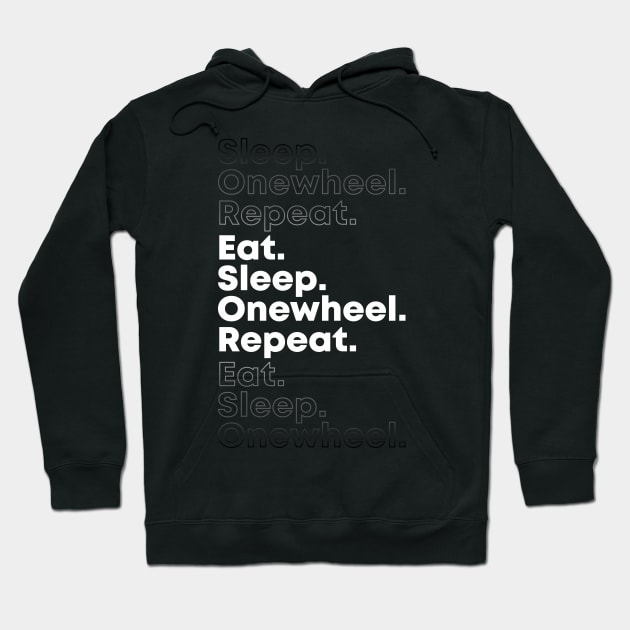 Eat Sleep Onewheel Repeat - Funny Onewheel Hoodie by Funky Prints Merch